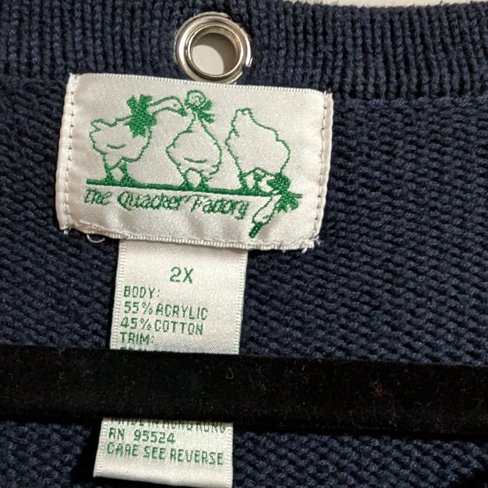 - - The Quacker Factory Tunic Length Sweater. Nautical theme (Anchors). Si… - Picture 6 of 8